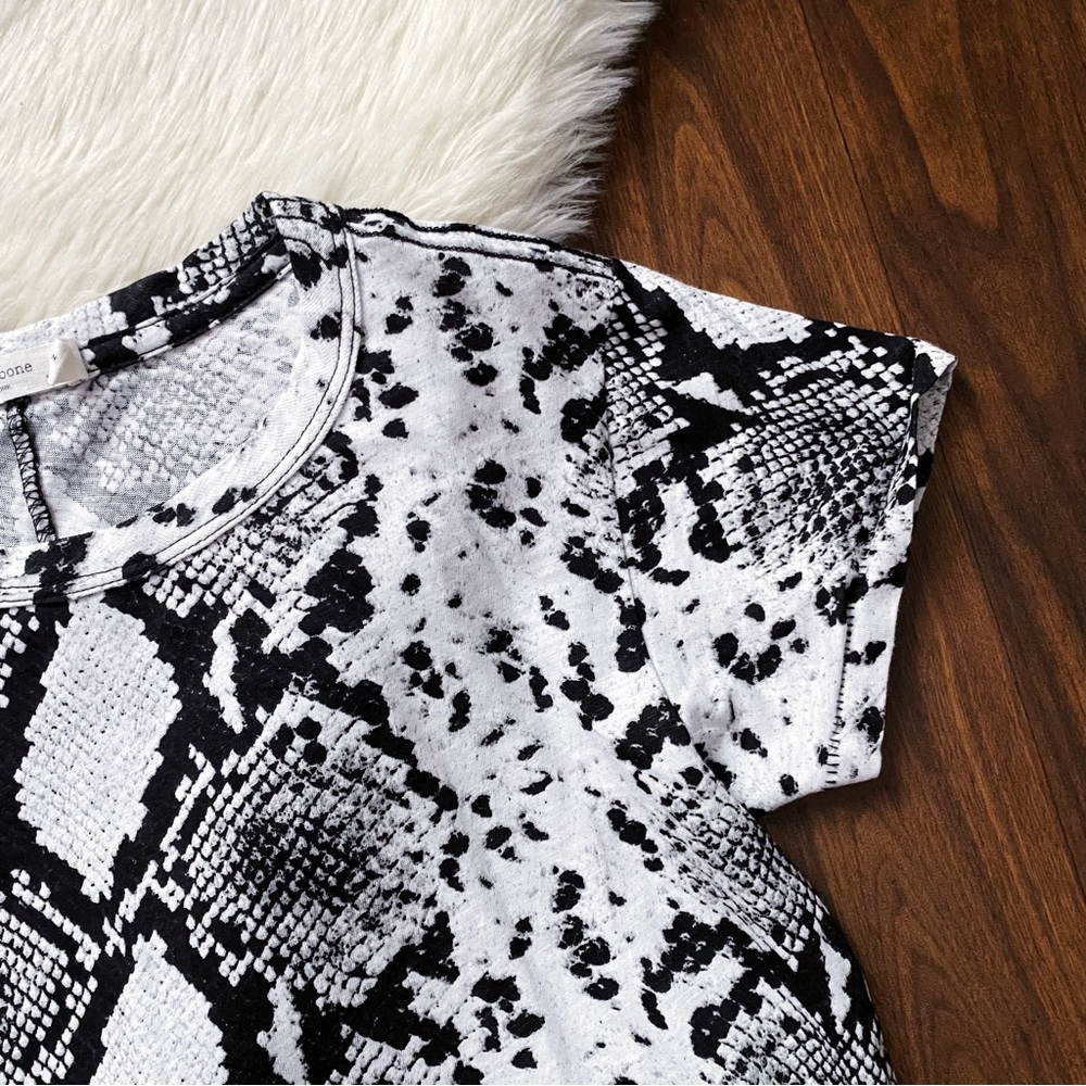 Rag & Bone Snake Print Tee In Black And White - image 7